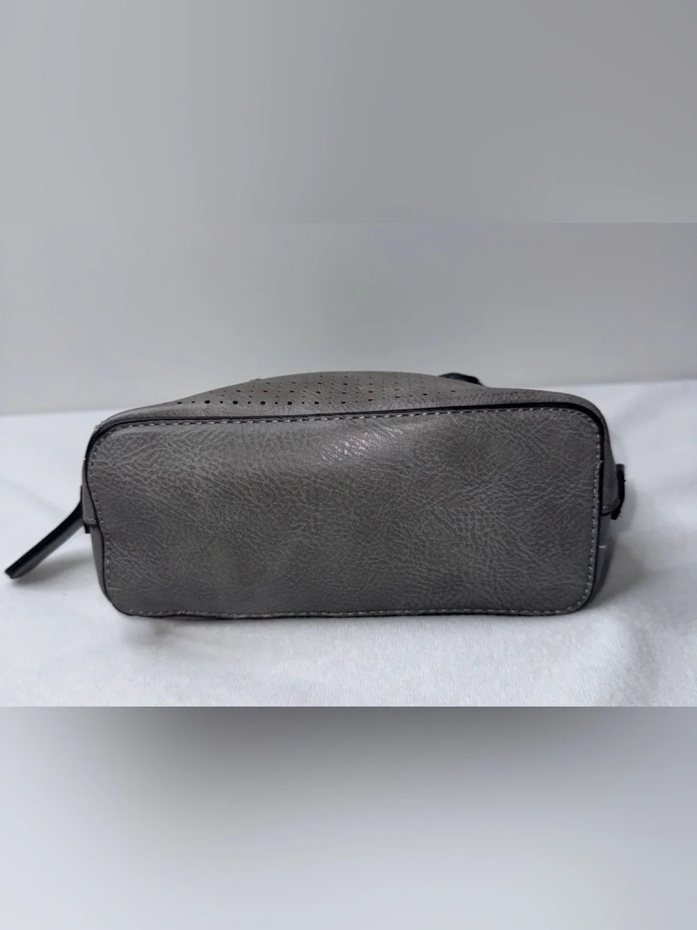 Steve Madden Gray Perforated Dome Satchel